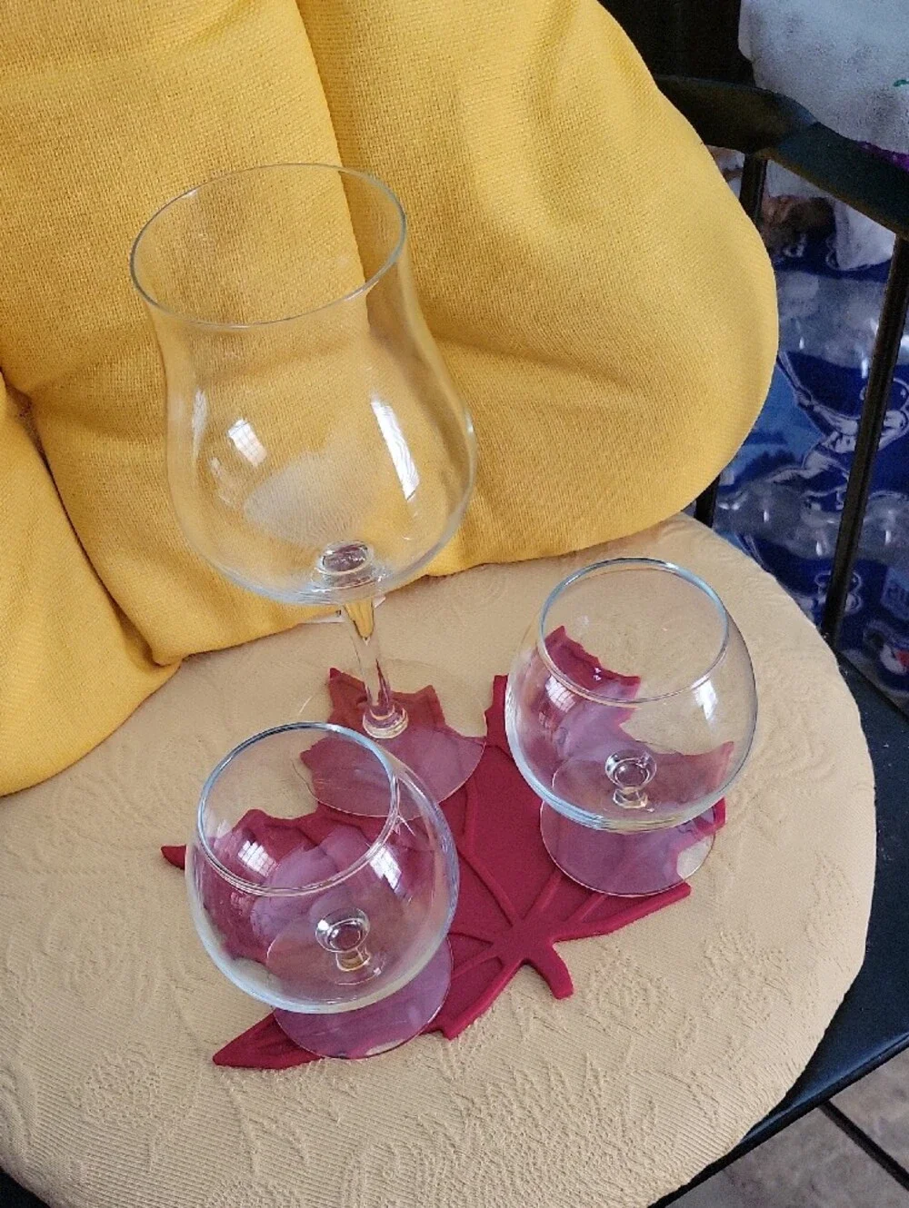 Clear Glass Wine and Brandy Glasses - Set of 3